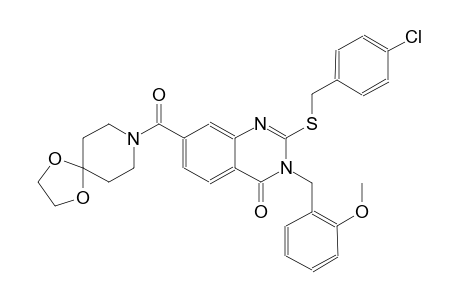 4(3H)-quinazolinone, 2-[[(4-chlorophenyl)methyl]thio]-7-(1,4-dioxa-8-azaspiro[4.5]dec-8-ylcarbonyl)-3-[(2-methoxyphenyl)methyl]-