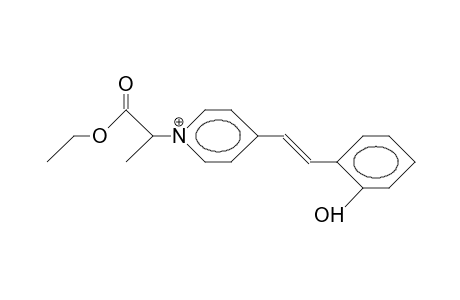 (E)-N-(1-Ethoxycarbonyl-ethyl)-4-O-hydroxystyryl-pyridinium cation