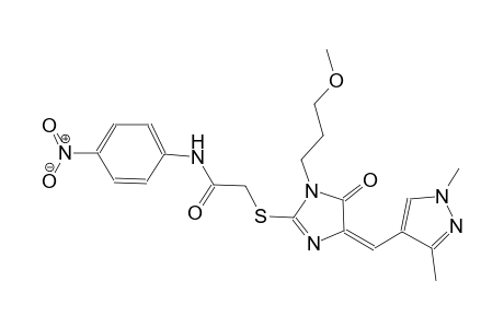 2-{[(4E)-4-[(1,3-dimethyl-1H-pyrazol-4-yl)methylene]-1-(3-methoxypropyl)-5-oxo-4,5-dihydro-1H-imidazol-2-yl]sulfanyl}-N-(4-nitrophenyl)acetamide