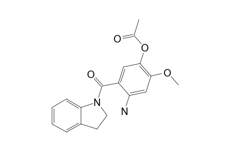 1'-(3-ACETOXY-6-AMINO-4-METHOXYBENZOYL)-2',3'-DIHYDROINDOLE