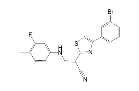 (2Z)-2-[4-(3-bromophenyl)-1,3-thiazol-2-yl]-3-(3-fluoro-4-methylanilino)-2-propenenitrile