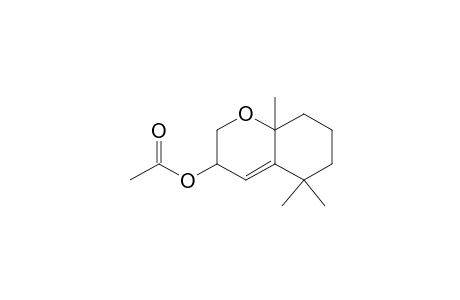 2H-1-Benzopyran-3-ol, 3,5,6,7,8,8a-hexahydro-5,5,8a-trimethyl-, acetate