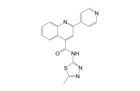 4-quinolinecarboxamide, N-(5-methyl-1,3,4-thiadiazol-2-yl)-2-(4-pyridinyl)-