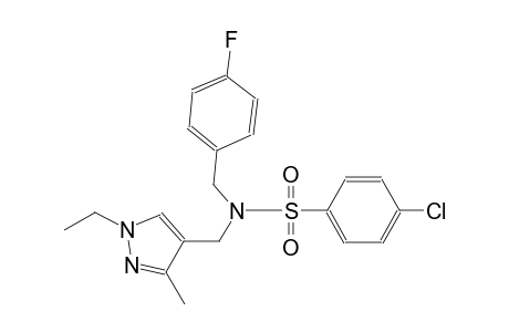 benzenesulfonamide, 4-chloro-N-[(1-ethyl-3-methyl-1H-pyrazol-4-yl)methyl]-N-[(4-fluorophenyl)methyl]-