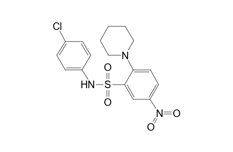 N-(4-chlorophenyl)-5-nitro-2-(1-piperidinyl)benzenesulfonamide