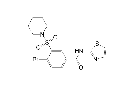 4-bromo-3-(1-piperidinylsulfonyl)-N-(1,3-thiazol-2-yl)benzamide