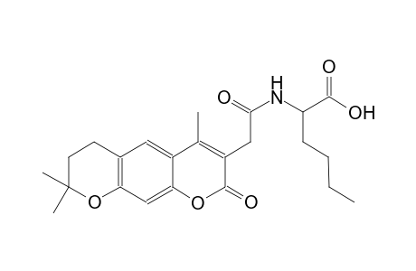 2-(2-(4,8,8-trimethyl-2-oxo-2,6,7,8-tetrahydropyrano[3,2-g]chromen-3-yl)acetamido)hexanoic acid