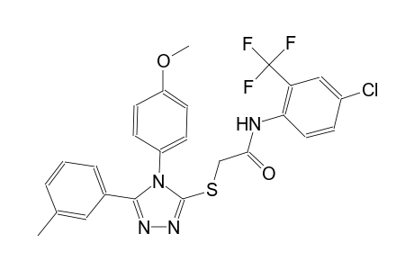 N-[4-chloro-2-(trifluoromethyl)phenyl]-2-{[4-(4-methoxyphenyl)-5-(3-methylphenyl)-4H-1,2,4-triazol-3-yl]sulfanyl}acetamide