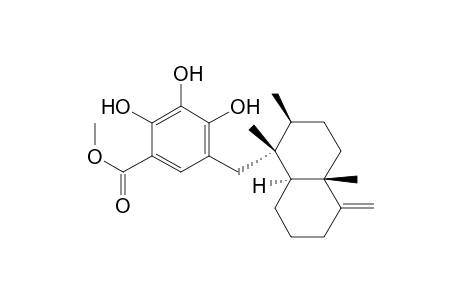 5-[[(1R,2S,4aS,8aS)-1,2,4a-trimethyl-5-methylene-3,4,6,7,8,8a-hexahydro-2H-naphthalen-1-yl]methyl]-2,3,4-trihydroxybenzoic acid methyl ester