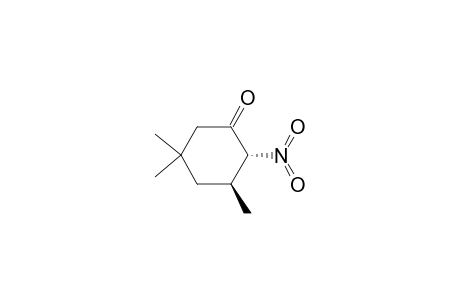 Cyclohexanone, 3,5,5-trimethyl-2-nitro-, trans-