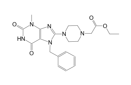ethyl [4-(7-benzyl-3-methyl-2,6-dioxo-2,3,6,7-tetrahydro-1H-purin-8-yl)-1-piperazinyl]acetate