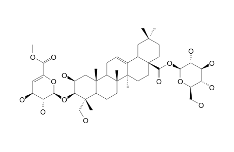 28-O-BETA-D-GLUCOPYRANOSYL-BAYOGENIN-3-O-6'-O-METHYL-4'-ANHYDRO-4',5'-DIDEHYDRO-BETA-D-GLUCURONOPYRANOSIDE