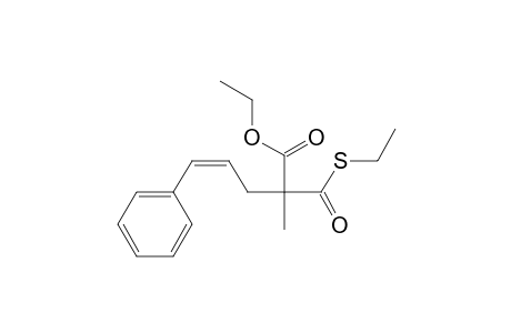 4-Pentenoic acid, 2-[(ethylthio)carbonyl]-2-methyl-5-phenyl-, ethyl ester