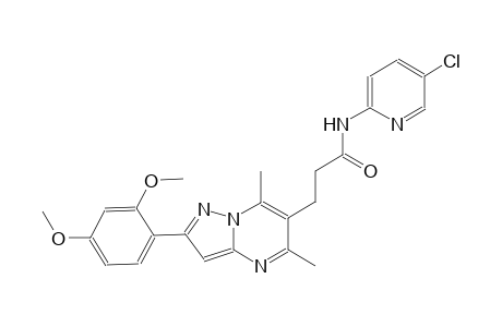 pyrazolo[1,5-a]pyrimidine-6-propanamide, N-(5-chloro-2-pyridinyl)-2-(2,4-dimethoxyphenyl)-5,7-dimethyl-