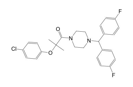 2-{4-[bis(4-fluorophenyl)methyl]-1-piperazinyl}-1,1-dimethyl-2-oxoethyl 4-chlorophenyl ether