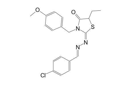 4-chlorobenzaldehyde [(2E)-5-ethyl-3-(4-methoxybenzyl)-4-oxo-1,3-thiazolidin-2-ylidene]hydrazone