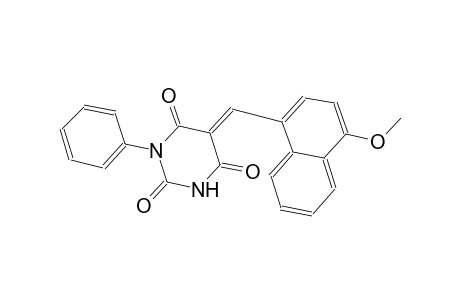2,4,6(1H,3H,5H)-pyrimidinetrione, 5-[(4-methoxy-1-naphthalenyl)methylene]-1-phenyl-, (5E)-