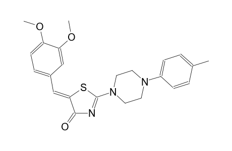 (5Z)-5-(3,4-dimethoxybenzylidene)-2-[4-(4-methylphenyl)-1-piperazinyl]-1,3-thiazol-4(5H)-one