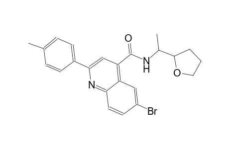 6-bromo-2-(4-methylphenyl)-N-(1-tetrahydro-2-furanylethyl)-4-quinolinecarboxamide