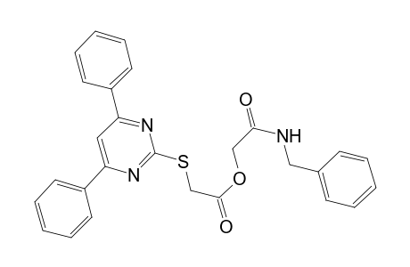 (4,6-diphenyl-pyrimidin-2-ylsulfanyl)-acetic acid benzylcarbamoyl-methyl ester