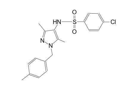 4-chloro-N-[3,5-dimethyl-1-(4-methylbenzyl)-1H-pyrazol-4-yl]benzenesulfonamide