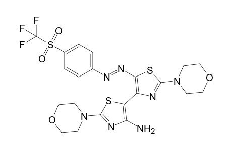4-Amino-2-(morpholino)-5-{2-morpholino-5-[4-(trifluoromethylsulfonyl)phenylazo]thiazol-4-yl}thiazole