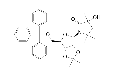 2-Pyrrolidinone, 3-hydroxy-3,5,5-trimethyl-1-[2,3-O-(1-methylethylidene)-5-O-(tripheny lmethyl)-.beta.-D-ribofuranosyl]-