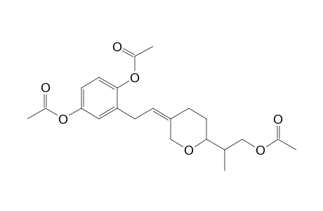 1,4-Benzenediol, 2-[2-[6-[2-(acetyloxy)-1-methylethyl]dihydro-2H-pyran-3(4H)-ylidene]e thyl]-, diacetate