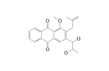 3-(1'',2''-DIHYDROXYPROPYL)-1-METHOXY-2-(2'-METHYLPROP-2'-ENYL)-ANTHRAQUINONE