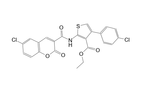 ethyl 2-{[(6-chloro-2-oxo-2H-chromen-3-yl)carbonyl]amino}-4-(4-chlorophenyl)-3-thiophenecarboxylate
