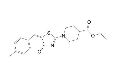 4-piperidinecarboxylic acid, 1-[(5E)-4,5-dihydro-5-[(4-methylphenyl)methylene]-4-oxothiazolyl]-, ethyl ester