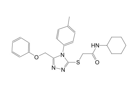 N-cyclohexyl-2-{[4-(4-methylphenyl)-5-(phenoxymethyl)-4H-1,2,4-triazol-3-yl]sulfanyl}acetamide