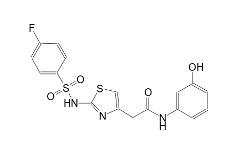 4-thiazoleacetamide, 2-[[(4-fluorophenyl)sulfonyl]amino]-N-(3-hydroxyphenyl)-
