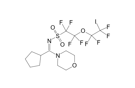 N'-(Iodotetrafluoroethoxytetrafluoroethyl)sulfonyl-N,N-cyclo(ethyleneoxyethylene)cyclopentanamidine