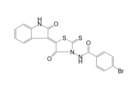 benzamide, 4-bromo-N-[(5Z)-5-(1,2-dihydro-2-oxo-3H-indol-3-ylidene)-4-oxo-2-thioxothiazolidinyl]-