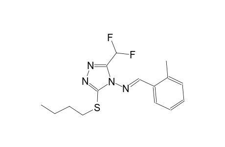 3-(butylsulfanyl)-5-(difluoromethyl)-N-[(E)-(2-methylphenyl)methylidene]-4H-1,2,4-triazol-4-amine