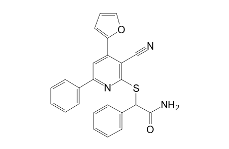 2-[3-cyano-4-(furan-2-yl)-6-phenyl-pyridin-2-yl]sulfanyl-2-phenyl-ethanamide