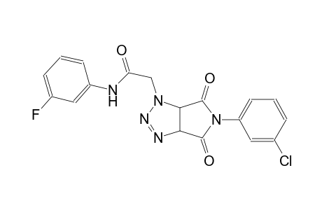 2-(5-(3-chlorophenyl)-4,6-dioxo-4,5,6,6a-tetrahydropyrrolo[3,4-d][1,2,3]triazol-1(3aH)-yl)-N-(3-fluorophenyl)acetamide