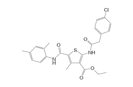 3-thiophenecarboxylic acid, 2-[[(4-chlorophenyl)acetyl]amino]-5-[[(2,4-dimethylphenyl)amino]carbonyl]-4-methyl-, ethyl ester