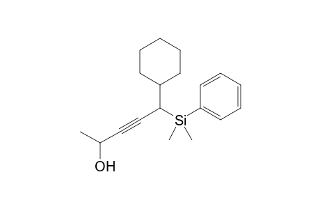 5-cyclohexyl-5-[dimethyl(phenyl)silyl]-3-pentyn-2-ol