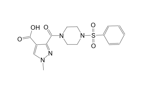 1H-pyrazole-4-carboxylic acid, 1-methyl-3-[[4-(phenylsulfonyl)-1-piperazinyl]carbonyl]-