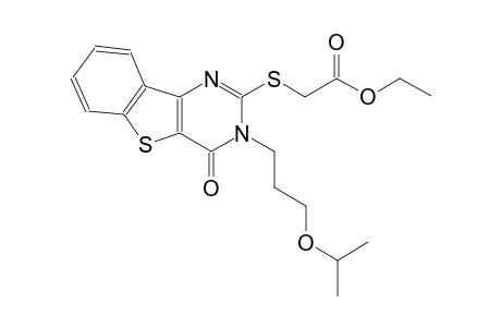 ethyl {[3-(3-isopropoxypropyl)-4-oxo-3,4-dihydro[1]benzothieno[3,2-d]pyrimidin-2-yl]sulfanyl}acetate