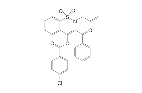 2-allyl-3-benzoyl-1,1-dioxido-2H-1,2-benzothiazin-4-yl 4-chlorobenzoate