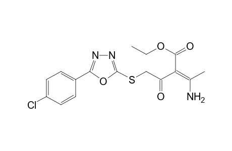 2-Butenoic acid, 3-amino-2-[2-[[5-(4-chlorophenyl)-1,3,4-oxadiazol-2-yl]thio]acetyl]-, ethyl ester