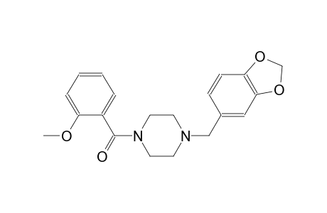 1-(1,3-benzodioxol-5-ylmethyl)-4-(2-methoxybenzoyl)piperazine