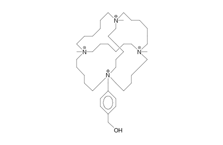 1-(4-Hydroxymethyl-benzyl)-8,15,22-trimethyl-1,8,15,22-triazonia-tricyclo(13.13.6.6/8,22/)tetracontane tetracation