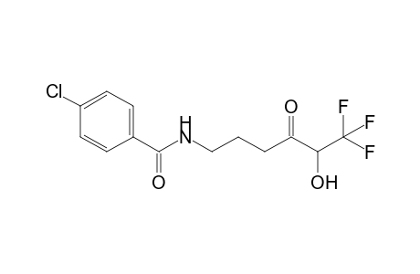 4-chloranyl-N-[6,6,6-tris(fluoranyl)-5-oxidanyl-4-oxidanylidene-hexyl]benzamide