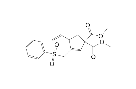 Dimethyl 3-benzenesulfonylmethyl-4-vinyl-2-cyclopentene-1,1-dicarboxylate