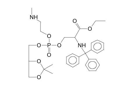 1,2-O-ISOPROPYLIDENEGLYCEROL, 3-(O-2-METHYLAMINOETHYL)-(O-2-CARBOETHOXY-2-TRITYLAMINOETHYL)PHOSPHATE