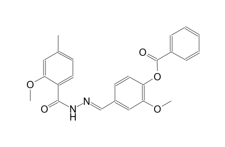 2-methoxy-4-{(E)-[(2-methoxy-4-methylbenzoyl)hydrazono]methyl}phenyl benzoate